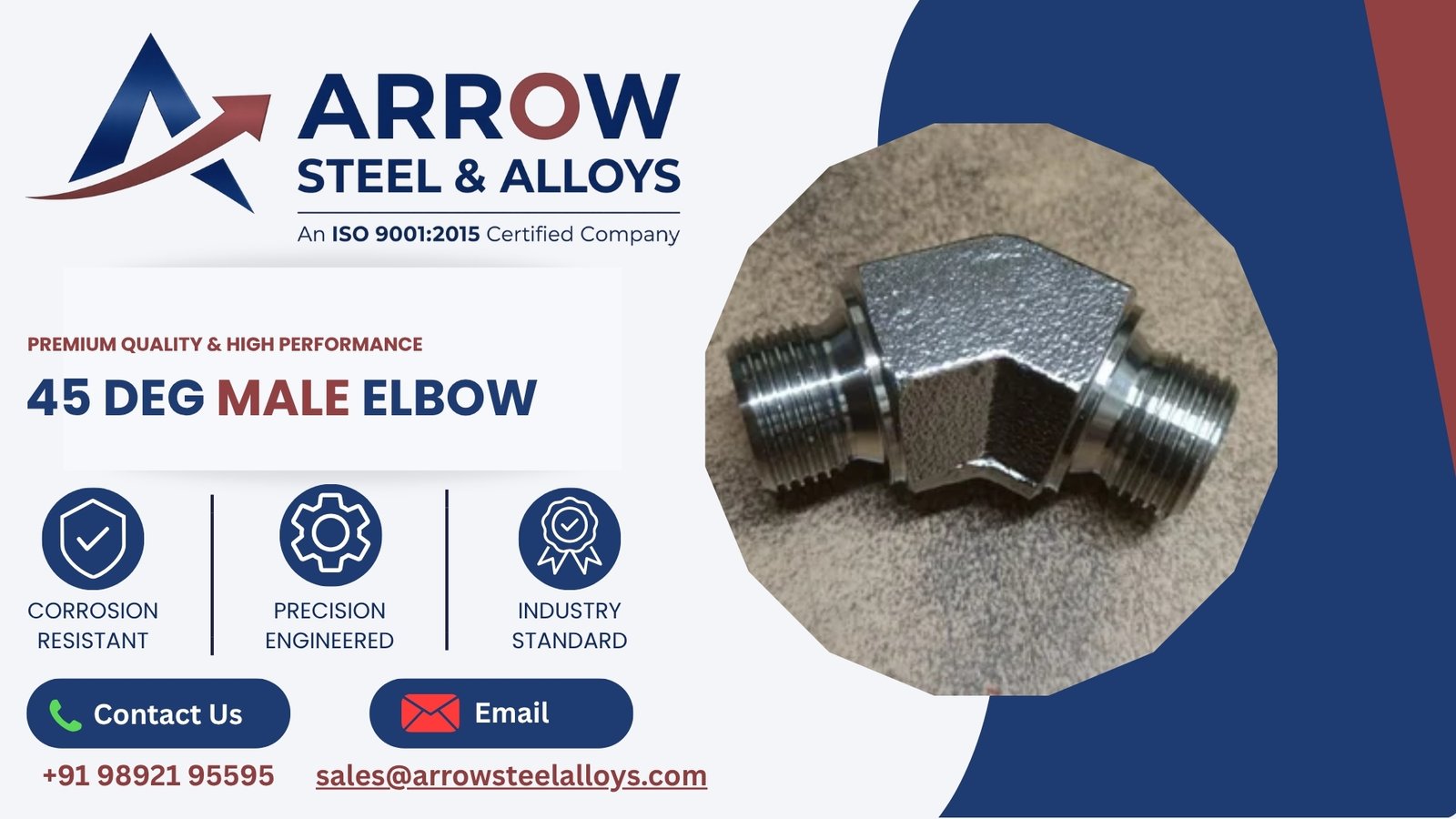 45 Deg Male Elbow Manufacturer in India
