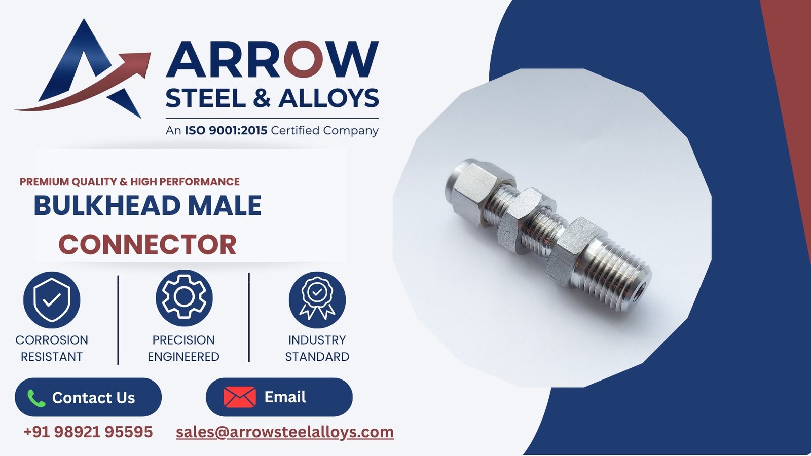 Bulkhead Male Connector Manufacturer in India