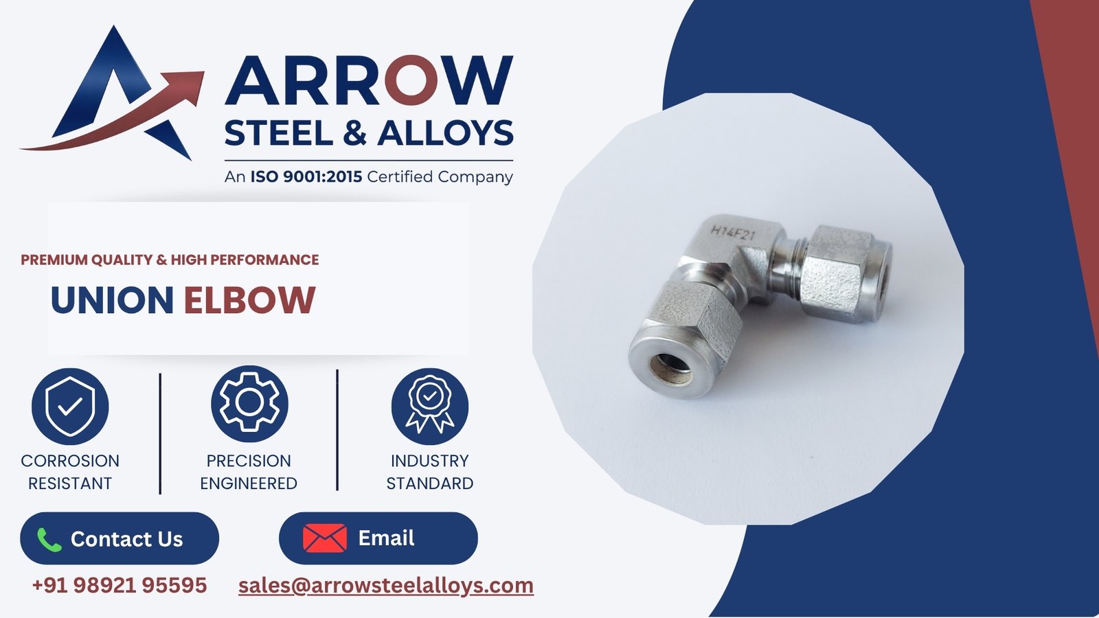 Union Elbow Manufacturer in India - Arrow Steel & Alloys